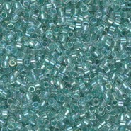 Miyuki delica kralen 11/0 - Sparkling aqua green lined crystal ab DB-1767